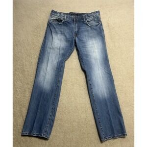 Rocawear  Jeans Rn 106830 White Washed Mens 36  Blue‎ Denim Jeans Jay Z Hip Hop